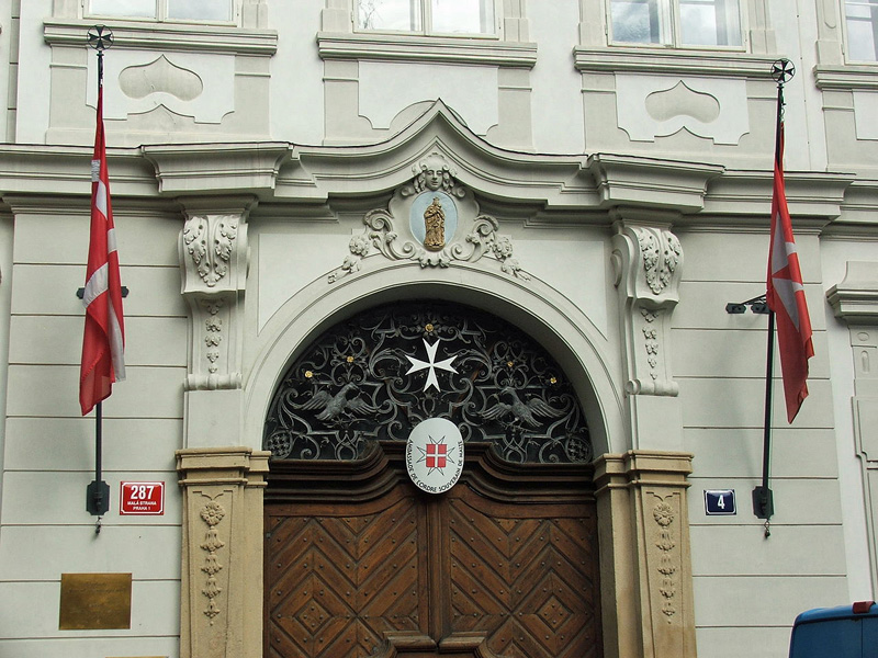 De ambassade van de Maltezer Orde in Praag