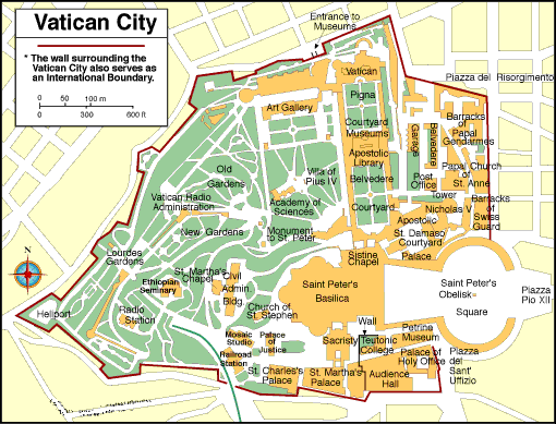 Kaart van Vaticaanstad